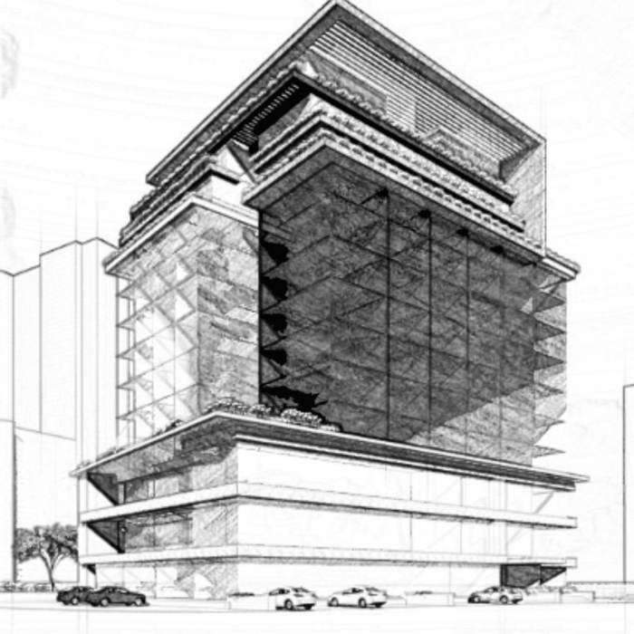 Sketch of a commercial building named - The Profit from The Building Company, a Real Estate and construction company in Surat